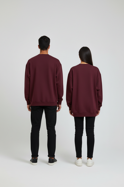 Classic Oversized Sweatshirt - Maroon