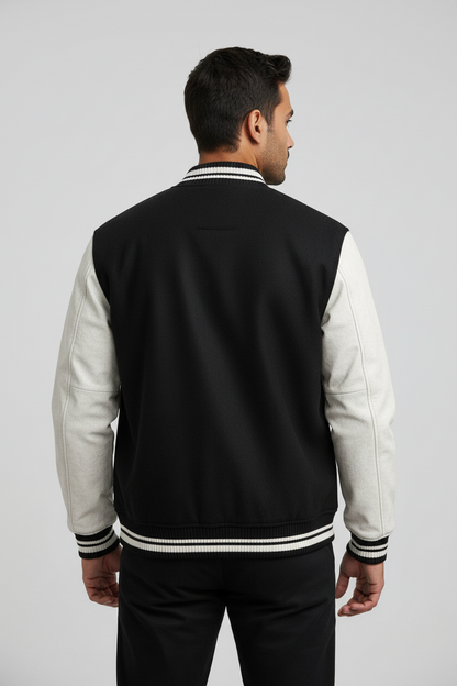 Classic Varsity Jacket - Black