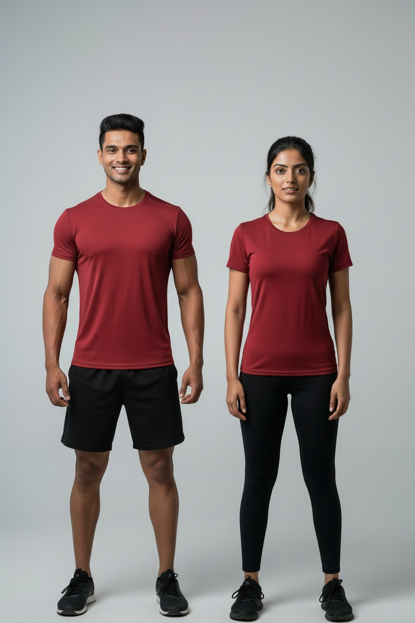 Classic Active Stretch Tee - Crimson Red