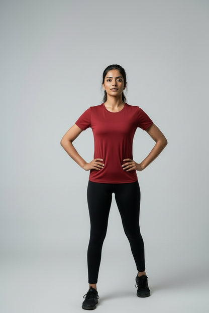 Classic Active Stretch Tee - Crimson Red