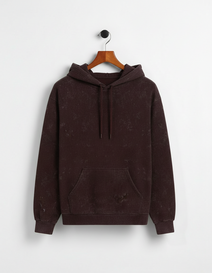 Classic Acid Washed Hoodie - Maroon