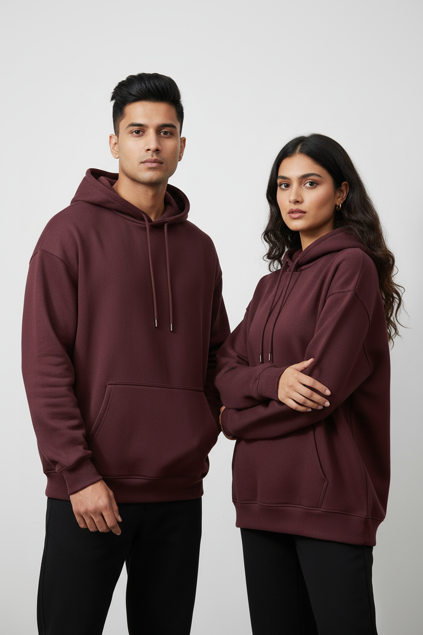Classic Oversized Hoodie - Maroon