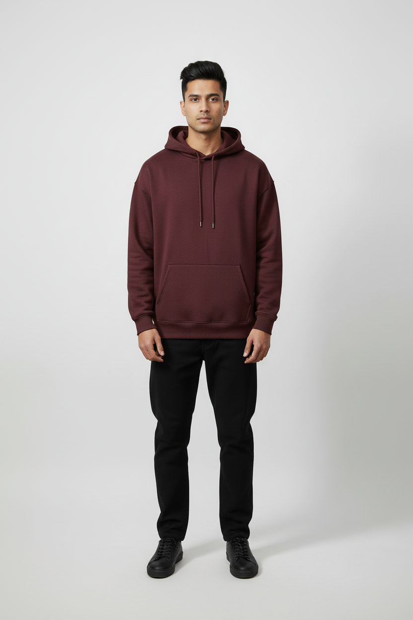 Classic Oversized Hoodie - Maroon