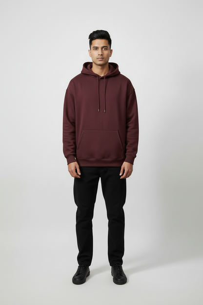 Classic Oversized Hoodie - Maroon