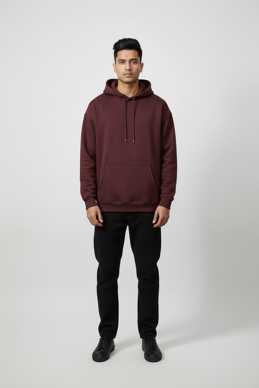 Classic Oversized Hoodie - Maroon