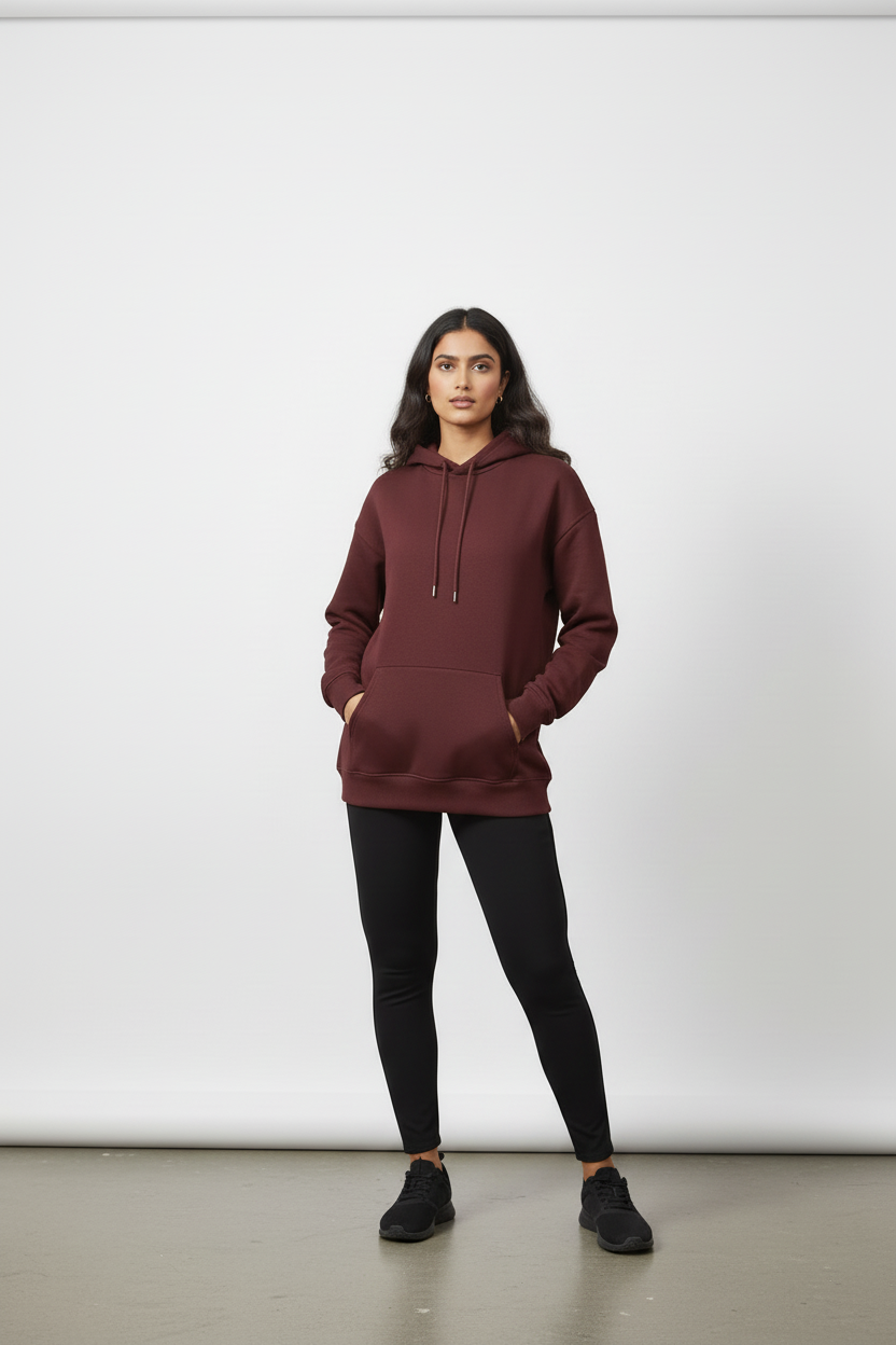 Classic Oversized Hoodie - Maroon