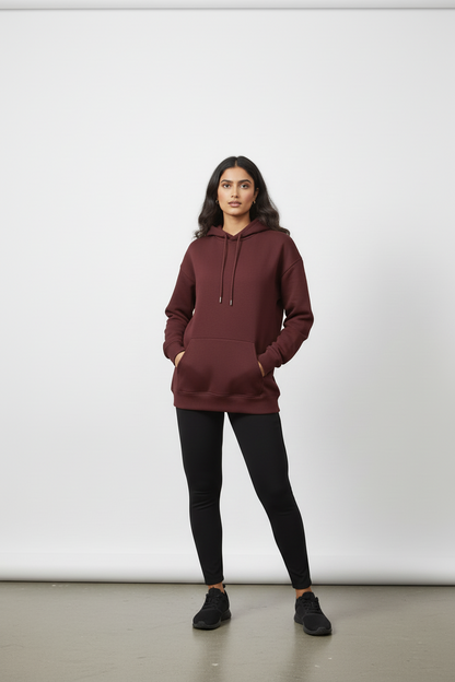 Classic Oversized Hoodie - Maroon