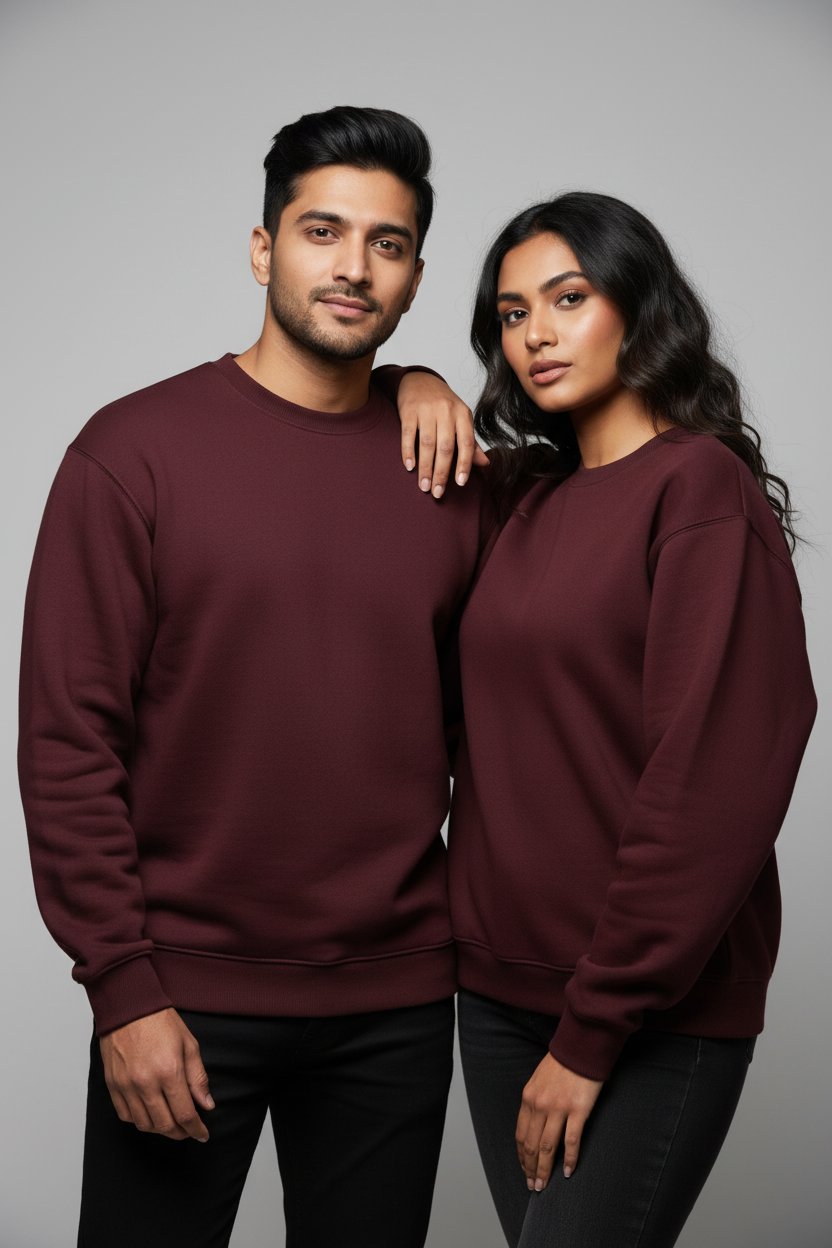 Classic Oversized Sweatshirt - Maroon