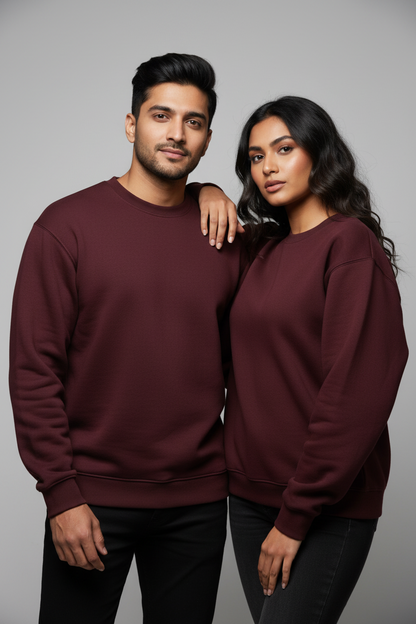 Classic Oversized Sweatshirt - Maroon