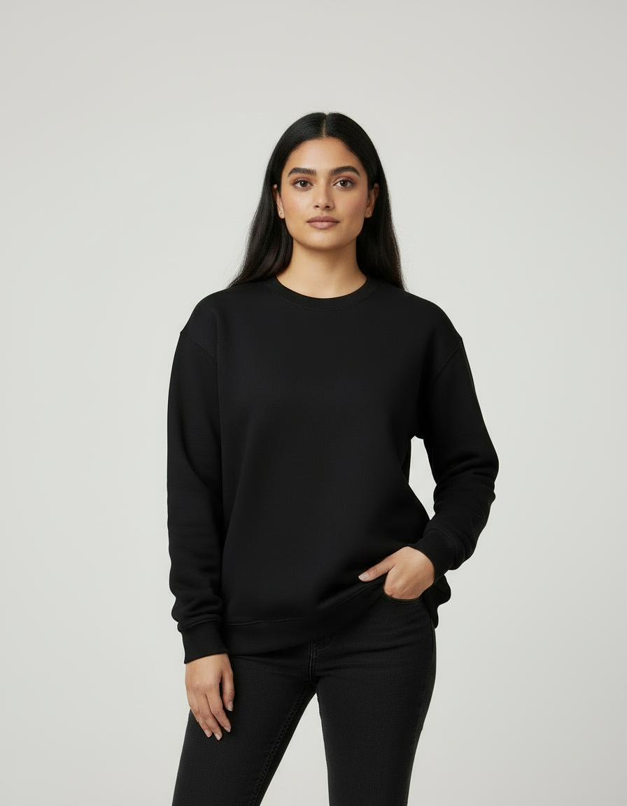 Classic Oversized Sweatshirt - Black