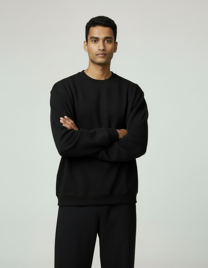 Classic Oversized Sweatshirt - Black