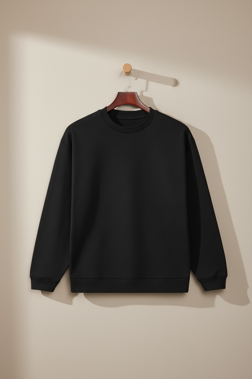 Classic Oversized Sweatshirt - Black