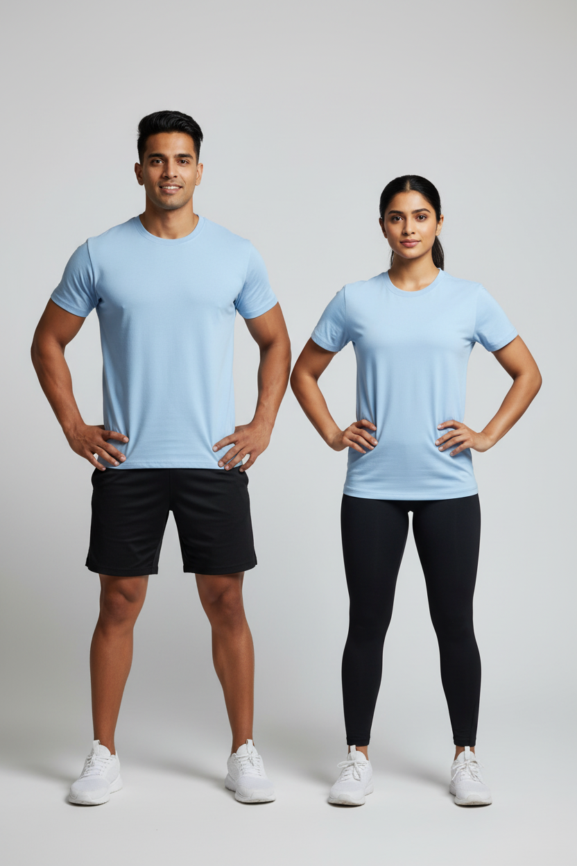 Classic Active Stretch Tee - Baby Blue