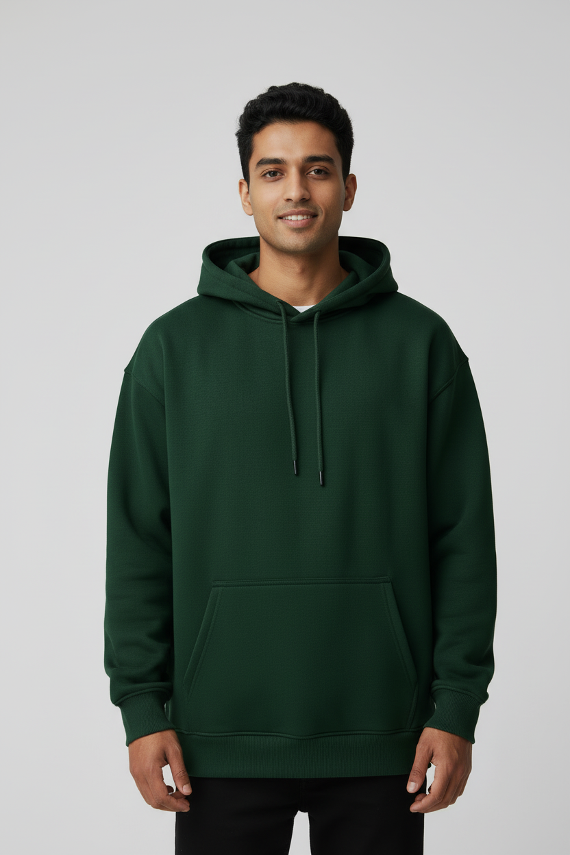 Classic Oversized Hoodie - Bottle Green