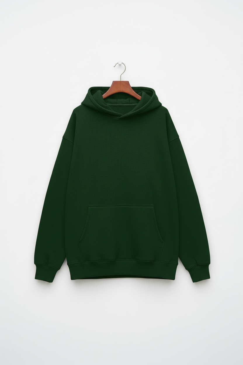 Classic Oversized Hoodie - Bottle Green