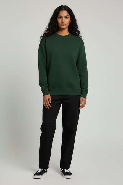 Classic Oversized Sweatshirt - Bottle Green