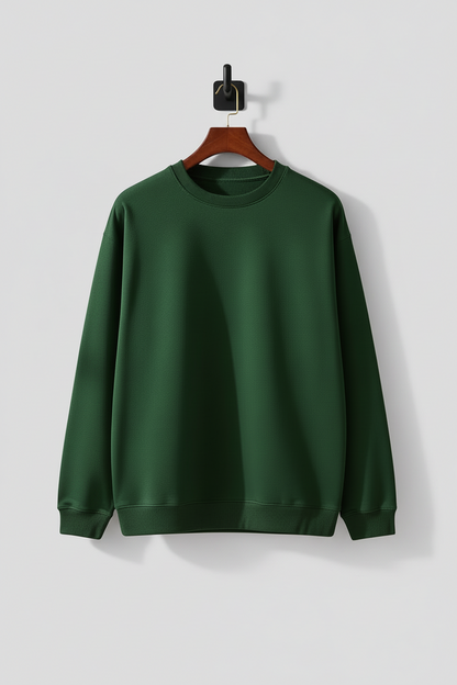 Classic Oversized Sweatshirt - Bottle Green