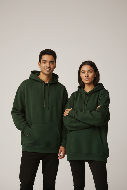 Classic Oversized Hoodie - Bottle Green