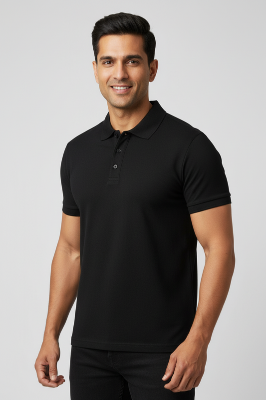 Classic Polo Tee - Black
