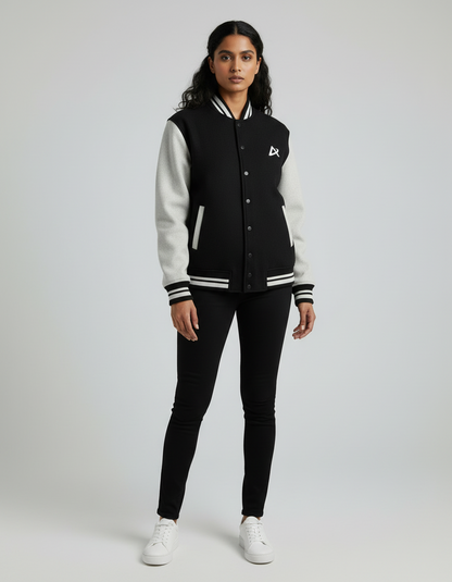 Classic Varsity Jacket - Black